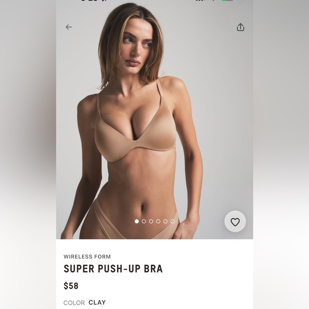 SKIMS Clay Wireless Push-Up Bra
